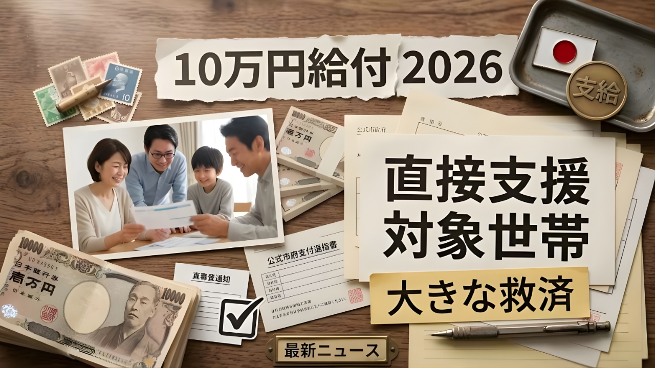 10万円現金支援スタートへ｜2026年給付金の対象・申請方法・支給時期まとめ