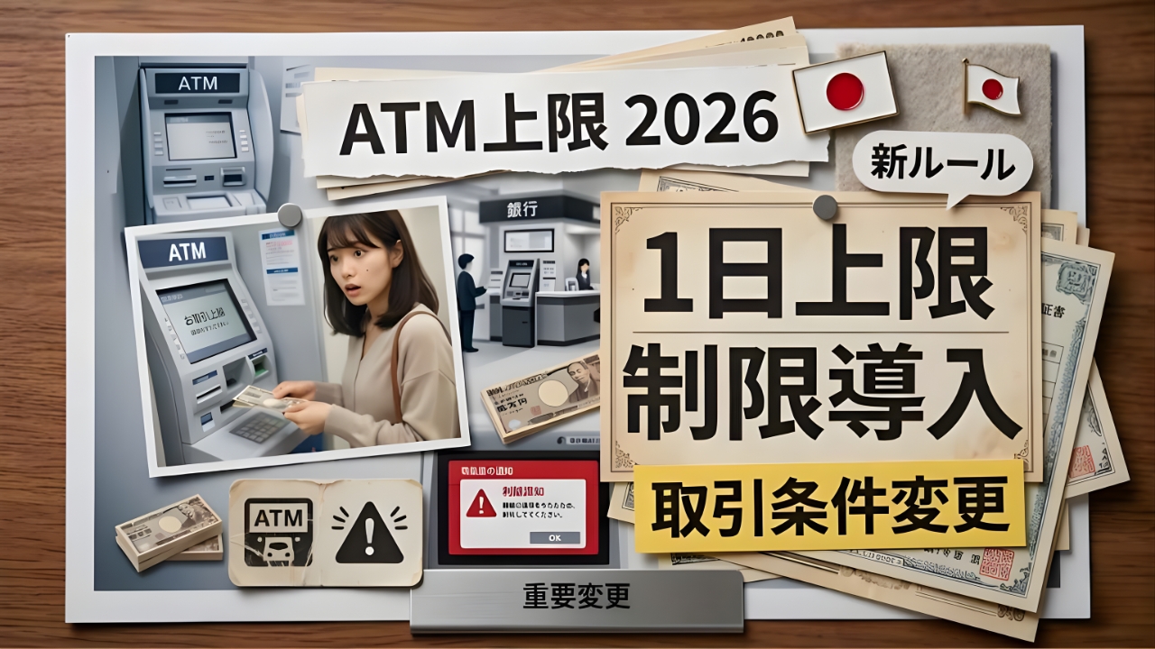 2026年ATM利用改革がついに始動｜1日の新しい現金上限はいくらに？主要銀行の対応を徹底解説