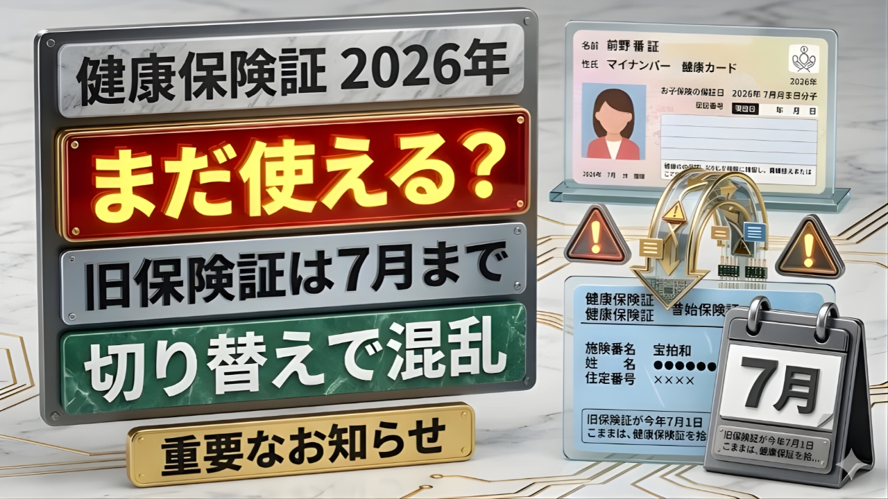 2026年ついにマイナ保険証へ全面移行？旧保険証の延長で医療現場が大混乱に