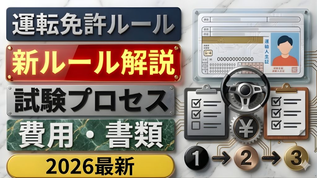 2026年ついに免許制度が激変！知らないと落ちる新ルールと取得条件まとめ