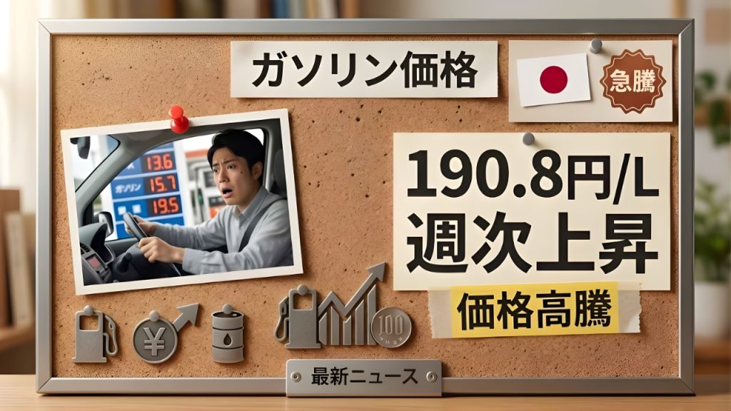 2026年ガソリン価格が190.8円に急騰｜なぜ今こんなに高いのか徹底解説