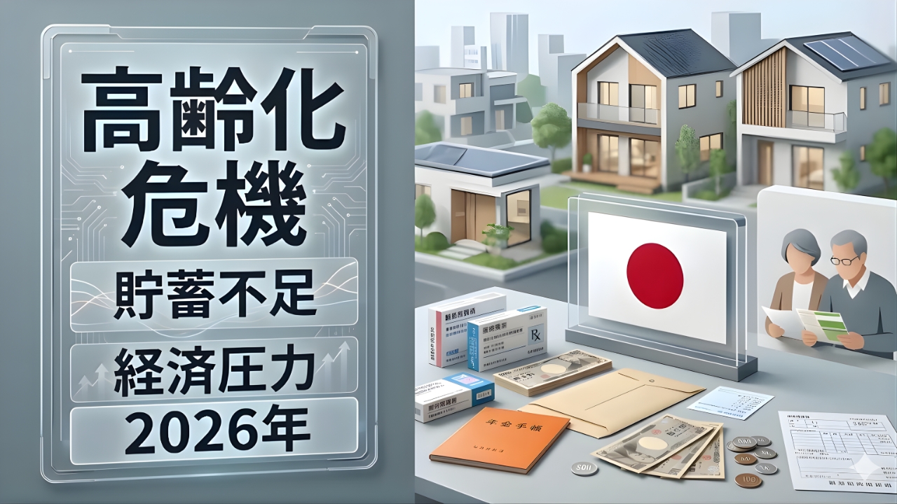 2026年日本の高齢化が限界突破｜貯蓄不足と物価高で家計に迫る“見えない危機”とは