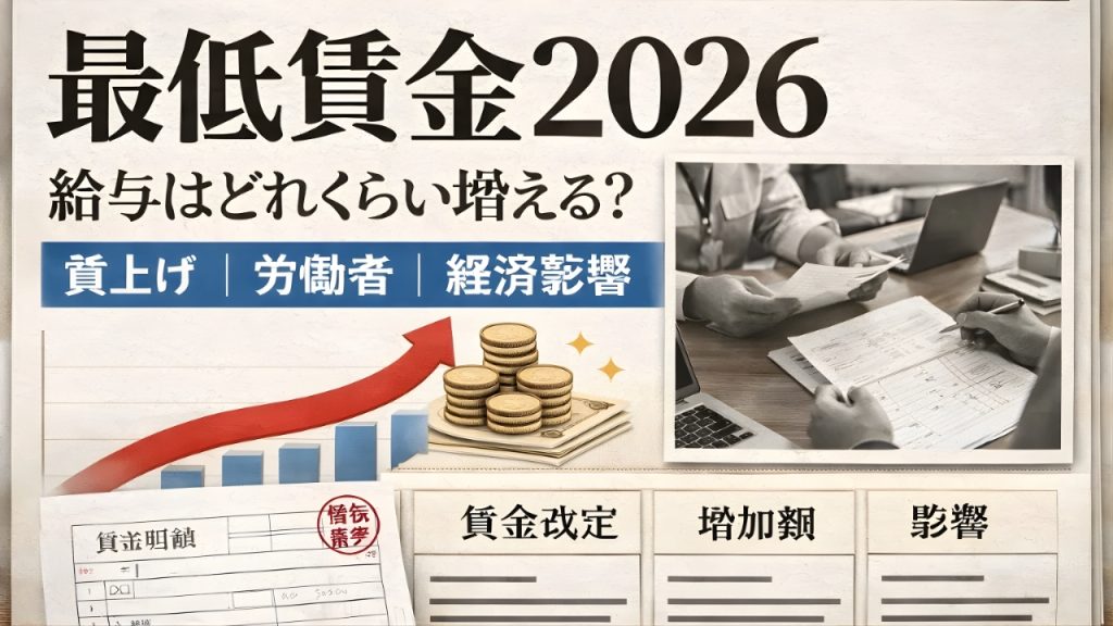 2026年最低賃金が大幅見直しへ｜時給はいくらまで上がるのか最新予測