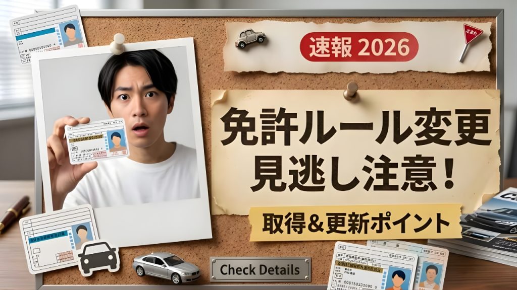 2026年最新｜日本の運転免許証ルール改正まとめ｜取得条件・更新手続きの全ポイント