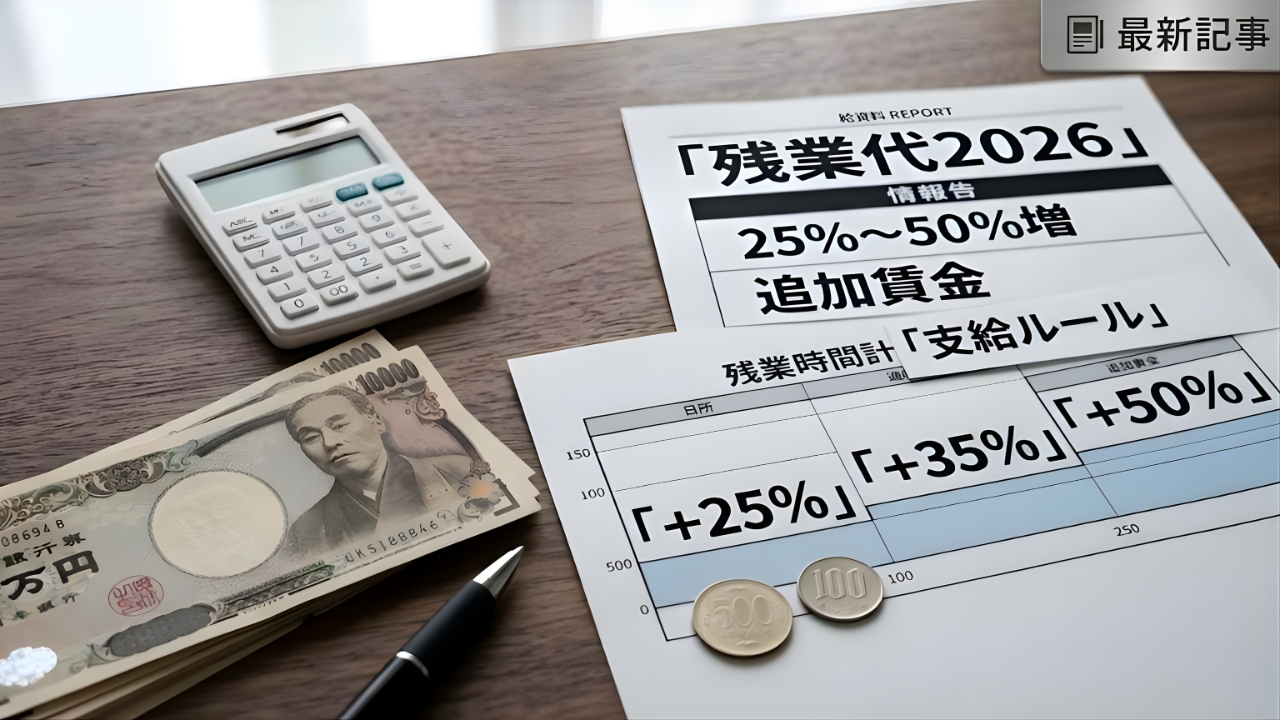 2026年残業代が激変｜基本給より25〜50％上乗せの新ルールが始動