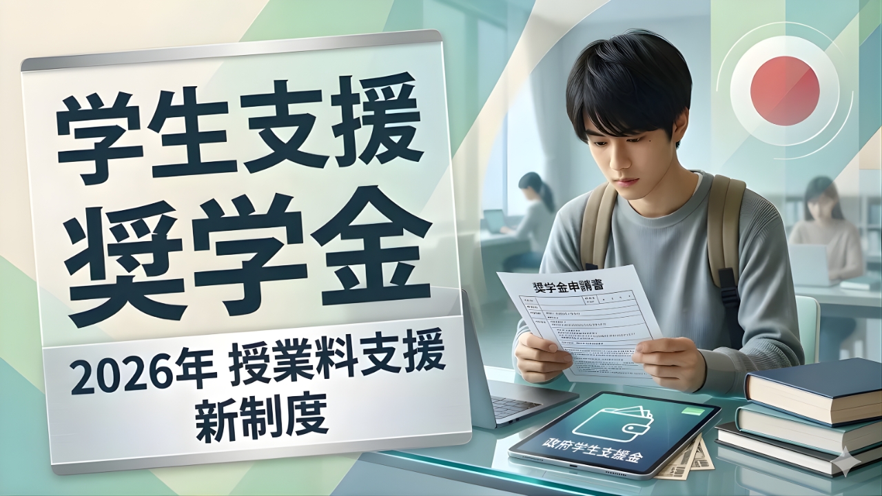 2026年版 学生支援が激変｜新しい奨学金・授業料補助のポイント総まとめ