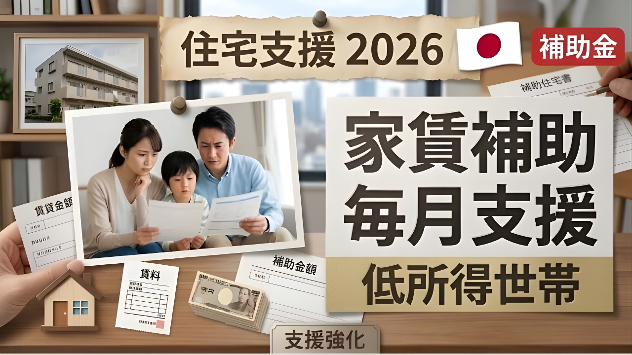 2026年版 家賃補助が大幅拡充へ｜低所得者向け「毎月支援」の最新制度とは？