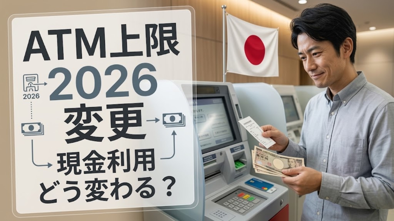 【2026年最新】ATM1日出金限度額の変更