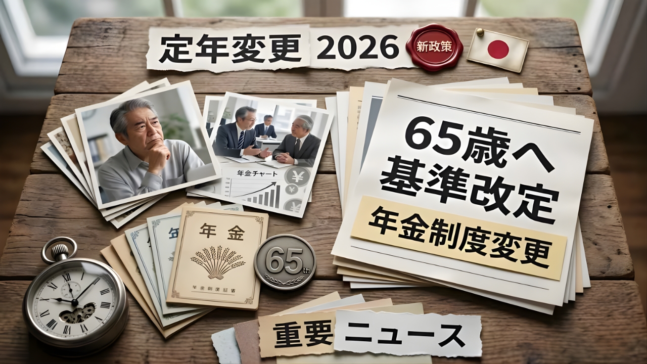 ついに動く2026定年改革｜年金受給資格はどう変わる？65歳定年のリアル解説
