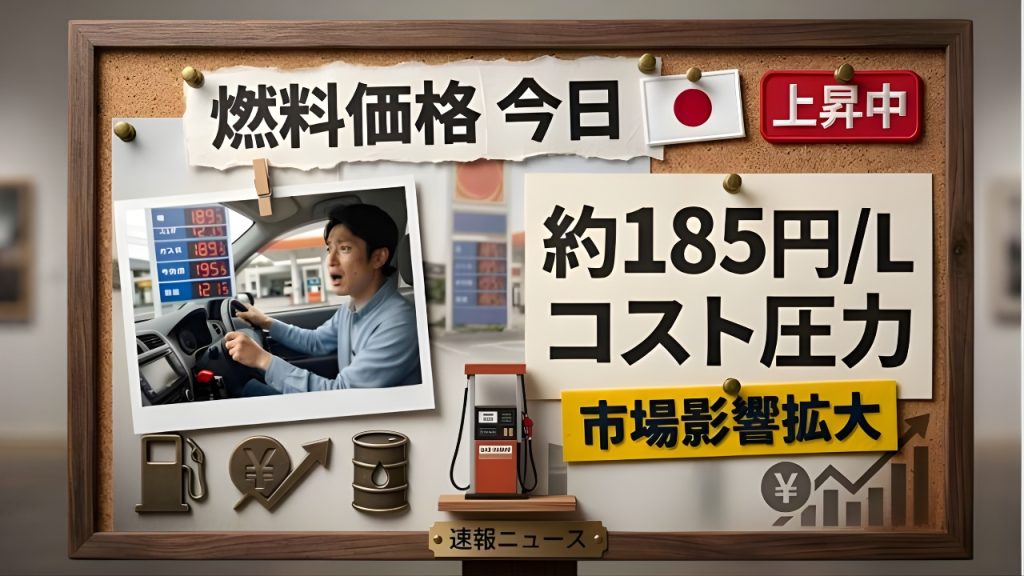ガソリン1リットル185円に急上昇｜2026年の燃料価格はどこまで上がるのか
