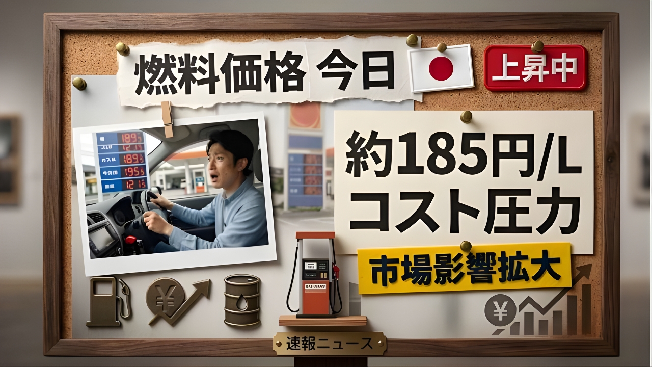 ガソリン1リットル185円に急上昇｜2026年の燃料価格はどこまで上がるのか