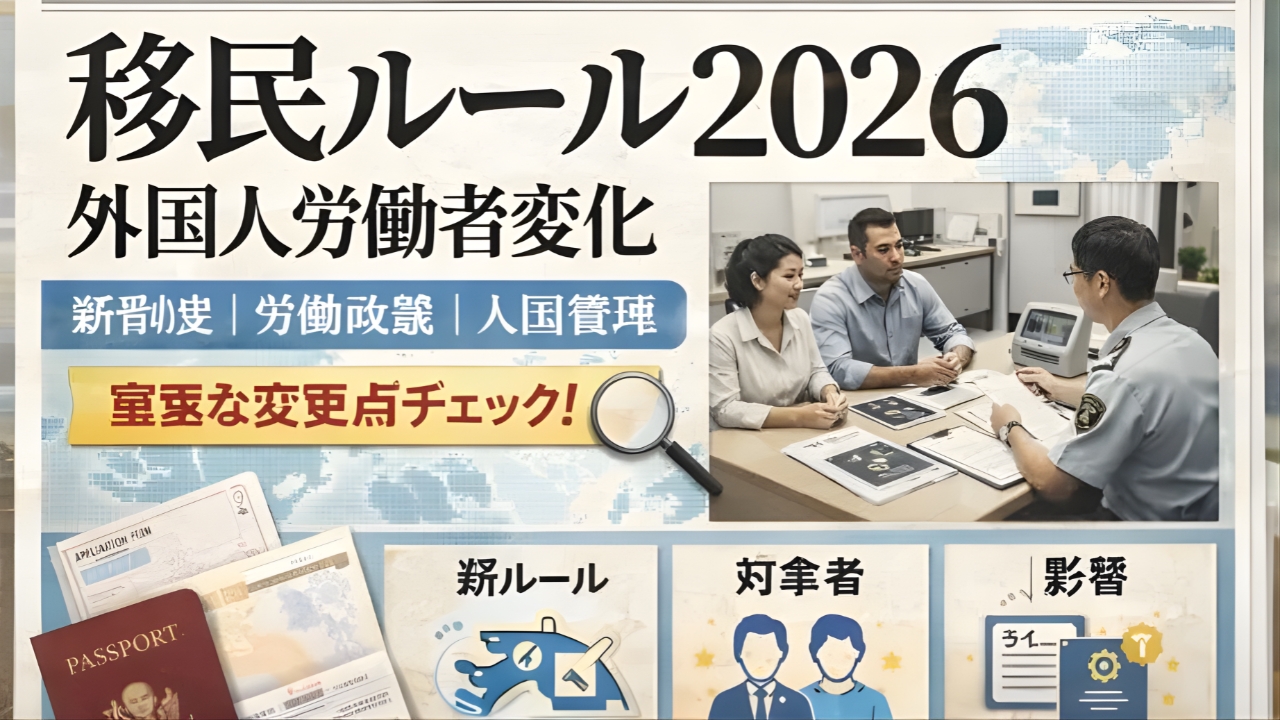 外国人労働者必見｜2026年の新移民制度で変わる働き方と在留要件