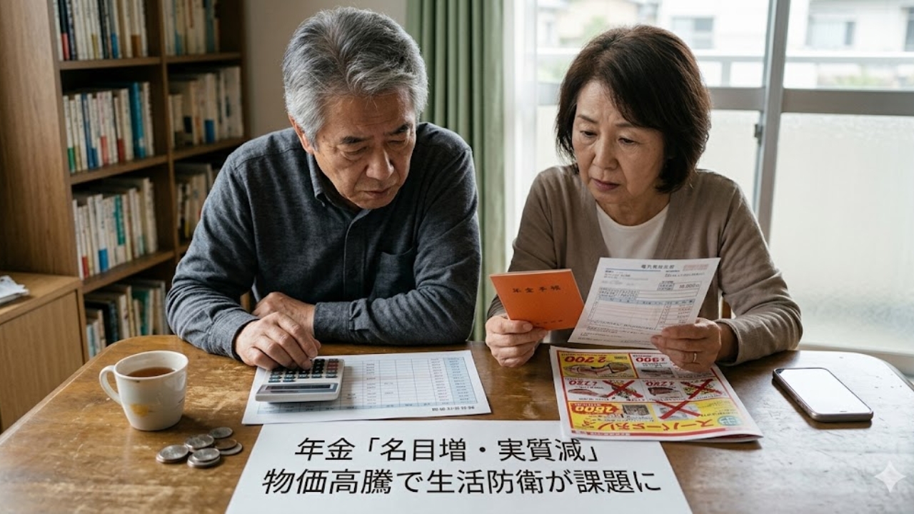 年金「名目増・実質減」物価高騰で生活防衛が課題に