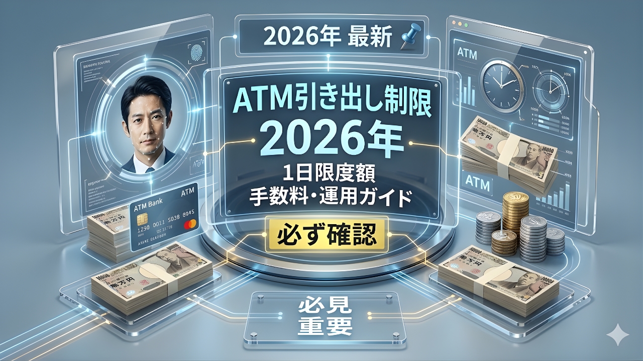 日本ATM引き出し制限2026年｜1日の限度額はいくらに？新ガイドラインまとめ