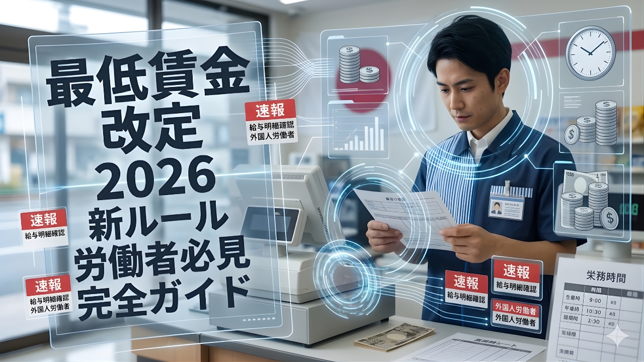 日本の最低賃金改定2026｜全都道府県で時給が大幅アップ？最新ルールを徹底解説
