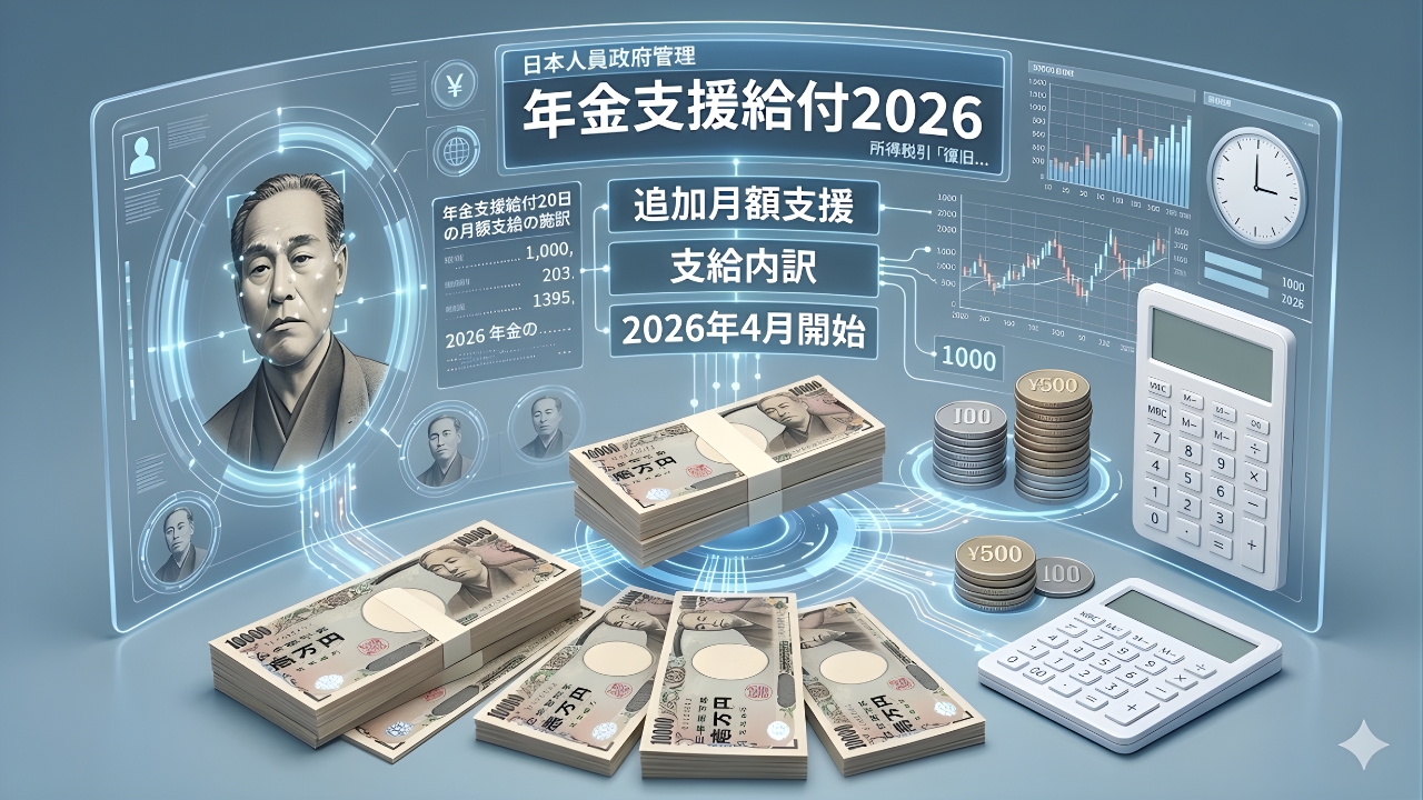 日本年金支援給付2026年4月スタート｜月額いくら増える？最新支給額と対象まとめ