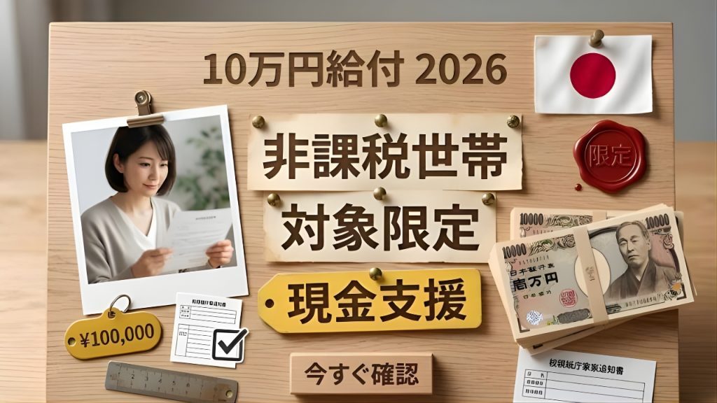 日本政府が2026年に10万円支給決定｜住民税非課税世帯への現金給付がスタート