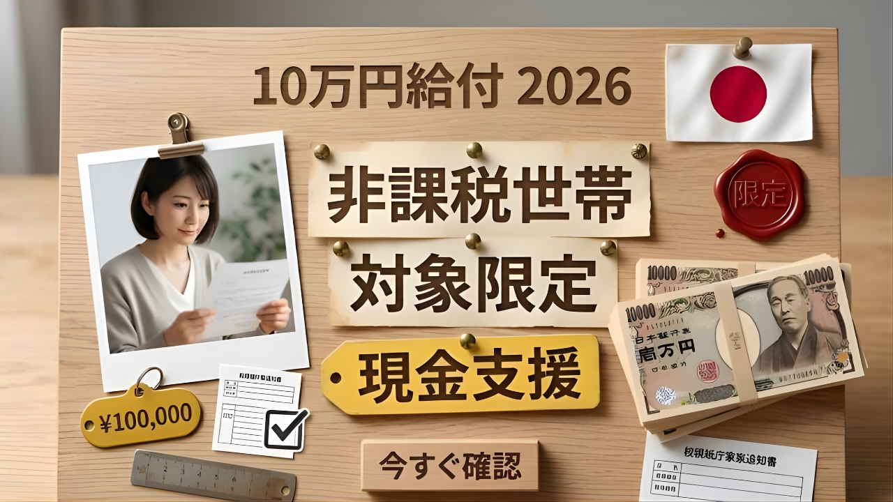 日本政府が2026年に10万円支給決定｜住民税非課税世帯への現金給付がスタート