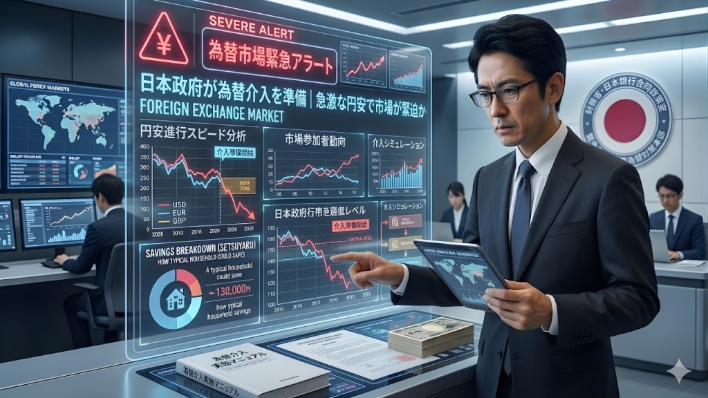 日本政府が為替介入を準備｜急激な円安で市場が緊迫か