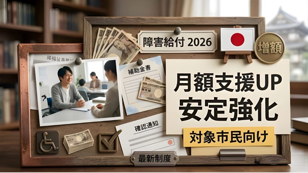 障害給付金が2026年に大幅拡充へ｜新しい月額支援の内容と開始時期を徹底解説